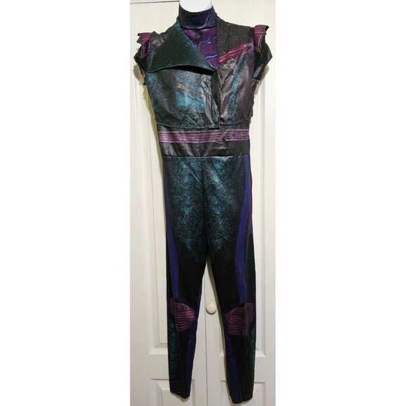 Descendants 3 Mal Costume 10-12 Disney Maleficent Villain Halloween Disguise Kid - Picture 1 of 5